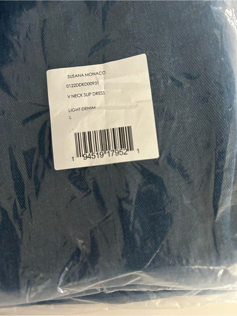 Susana Monaco light denim v neck Slip Dress - Picture 12 of 12